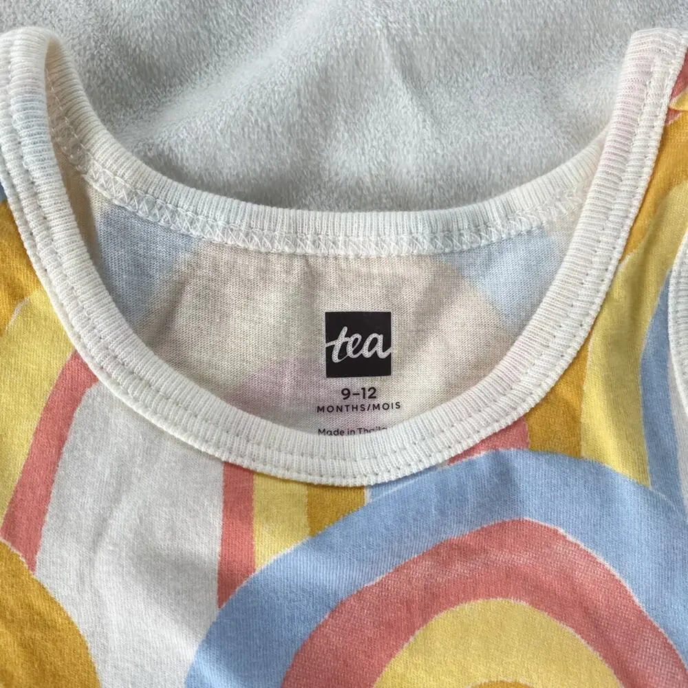 NEW Tea Collection Rainbow Ruffle Dress - Picture 2 of 2